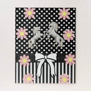 Puzzles Horse Floral Polkadot