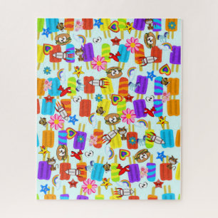 Puzzles Ice Creme Hamburger Stars