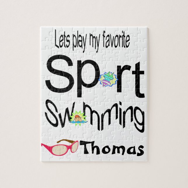 Puzzles Jouons notre Sport préféré nager (Vertical)