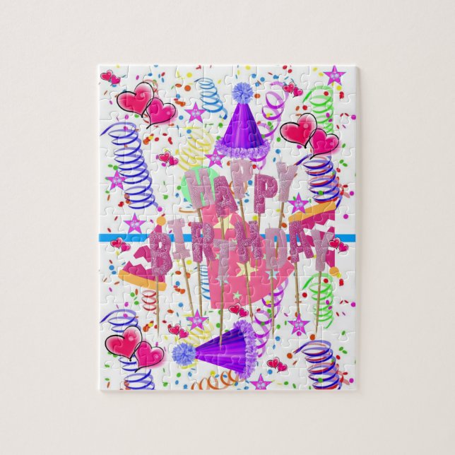 Puzzles Joyeux Anniversaire (Vertical)