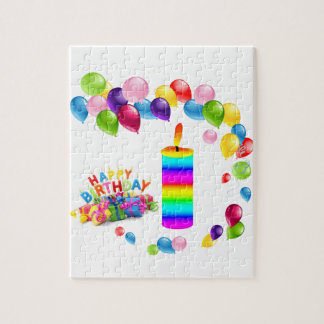 Puzzles Joyeux Anniversaire Bougies colorées
