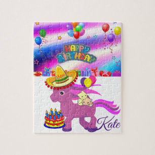 Puzzles Joyeux Anniversaire Pony Kittens Cake