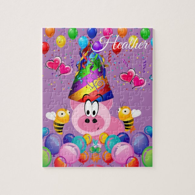 Puzzles Joyeux Anniversaire Roses Bumblebee (Vertical)