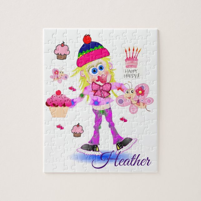 Puzzles Joyeux Beurre de gâteau d'anniversaire (Vertical)