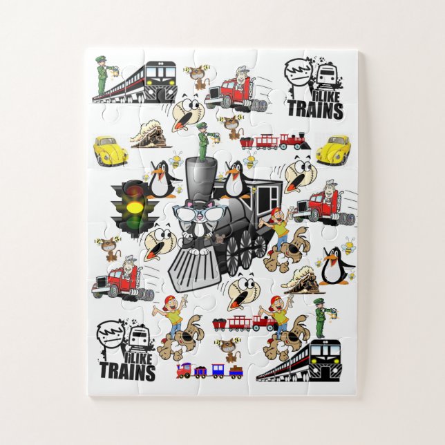 Puzzles Katzen Hunde Züge Autos Baseball (Vertikal)