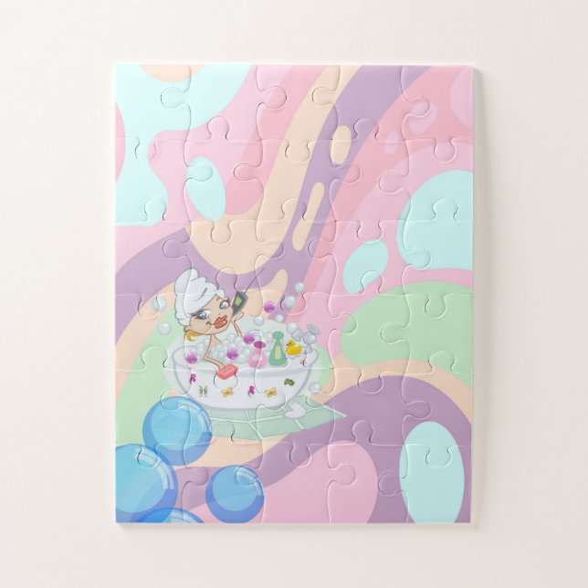 Puzzles Kinderdusche Pastell (Vertikal)