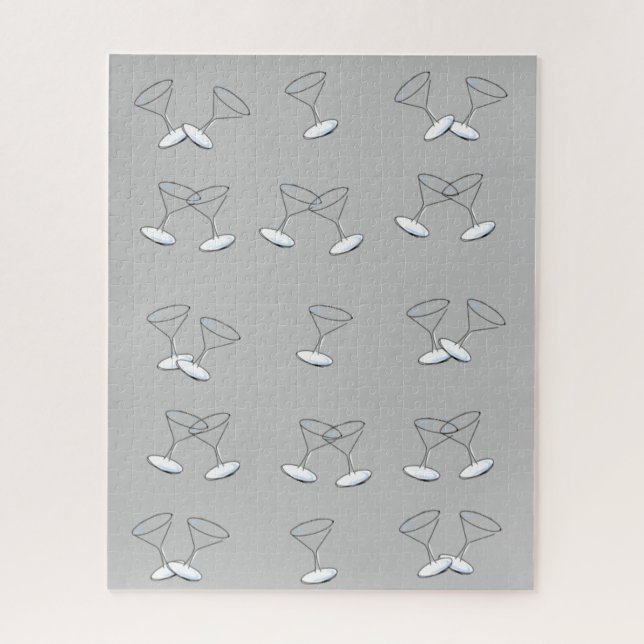 Puzzles Martini Glasses Gray (Vertikal)