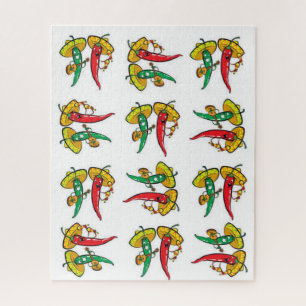 Puzzles Mexicains Rouges Poivrons verts