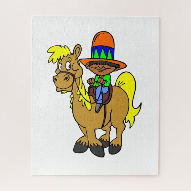 Puzzles Mexican Man Horse (Vertikal)