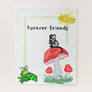 Puzzles Mouse Frog Friends Mushroom