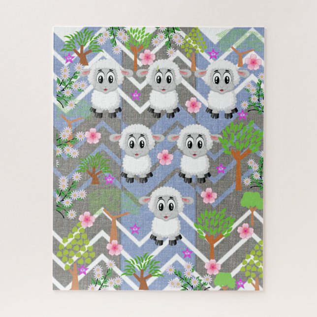 Puzzles Moutons blancs (Vertical)
