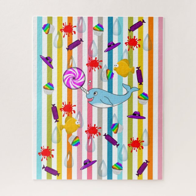 Puzzles Narwhal Stripe (Vertical)