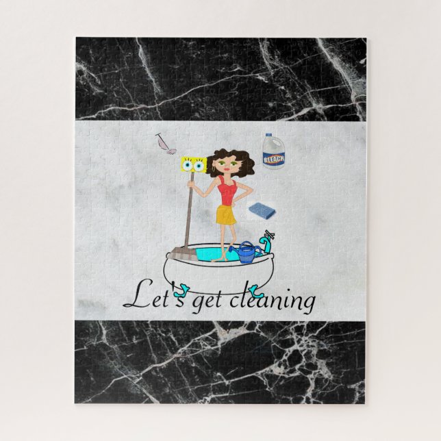 Puzzles Nettoyage Lady Marble Noir (Vertical)