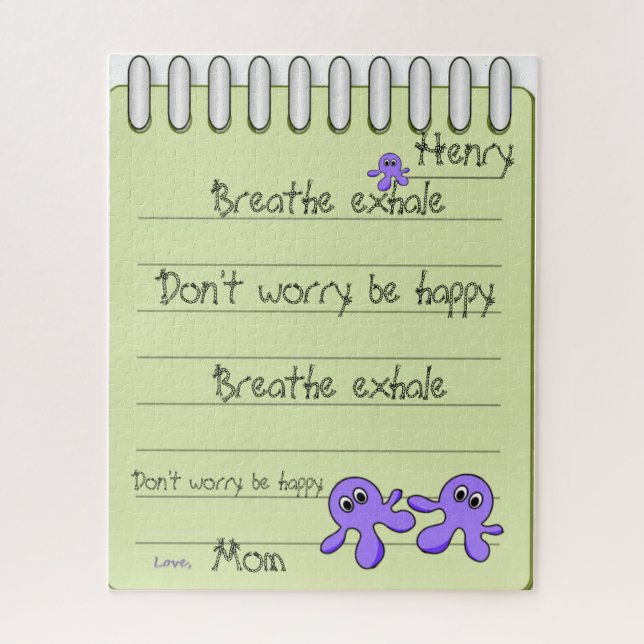 Puzzles Octopus Breathe Exhale Ne vous inquiétez p (Vertical)