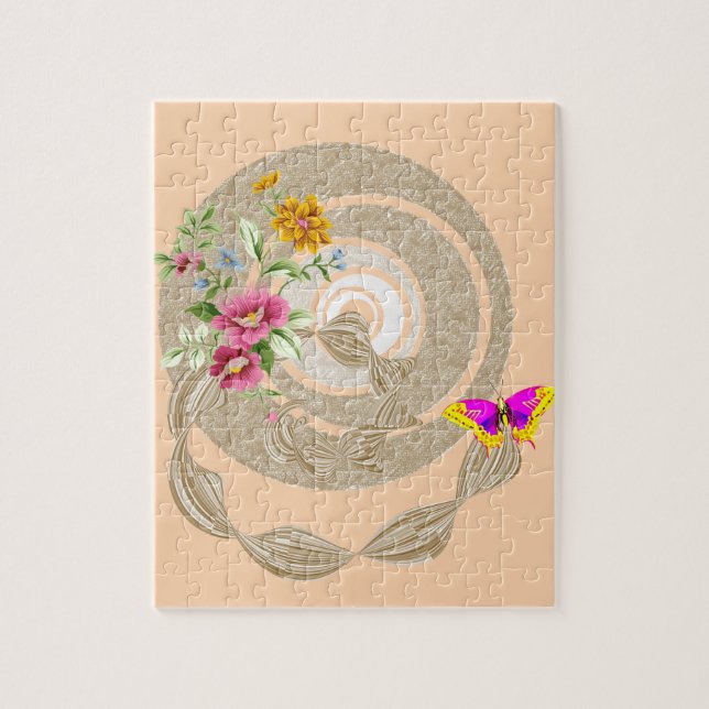 Puzzles Papillon Beige Floral (Vertical)