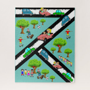 Puzzles Parc Voitures Enfants Jouer Chien