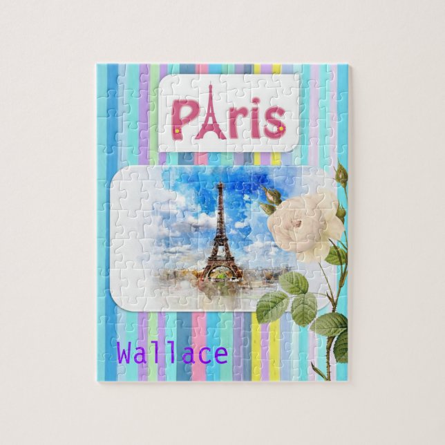 Puzzles Paris Frankreich Blumenstrauch (Vertikal)