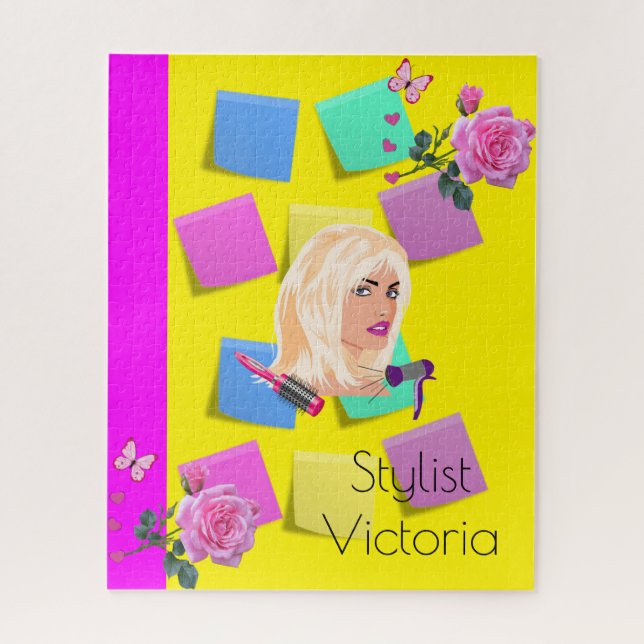 Puzzles Pastellfarben Stylist Schönheitssalon (Vertikal)