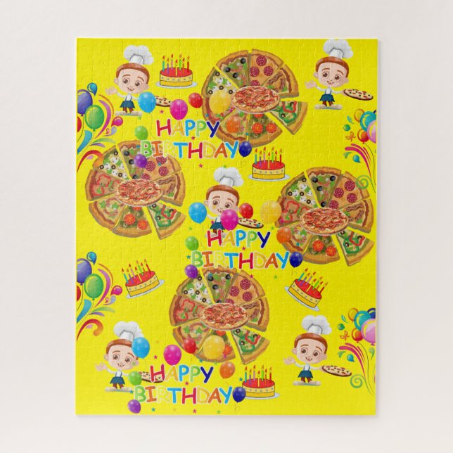 Puzzles Pizza Joyeux anniversaire (Vertical)