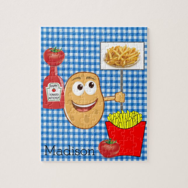 Puzzles Pommes de terre Fries ketchup Tomate (Vertical)