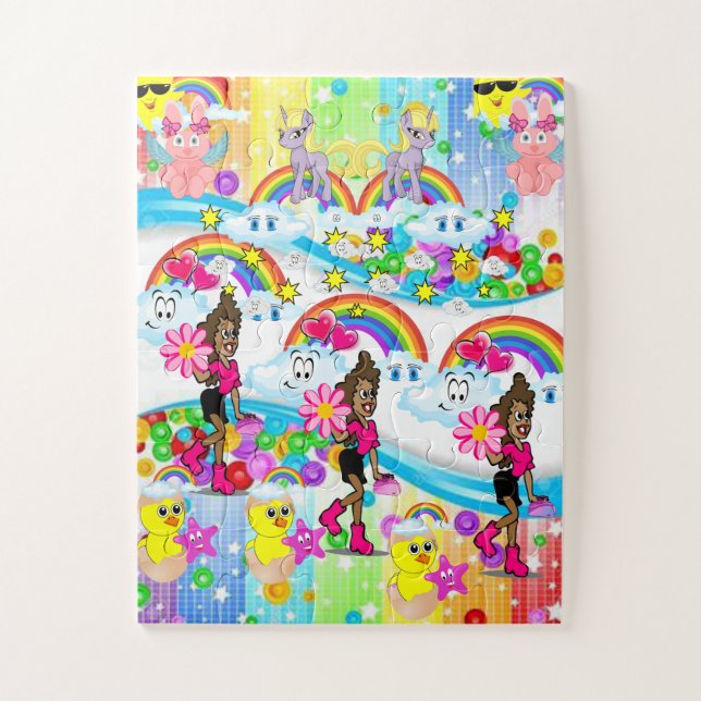 Puzzles Rainbows African Girl (Vertikal)