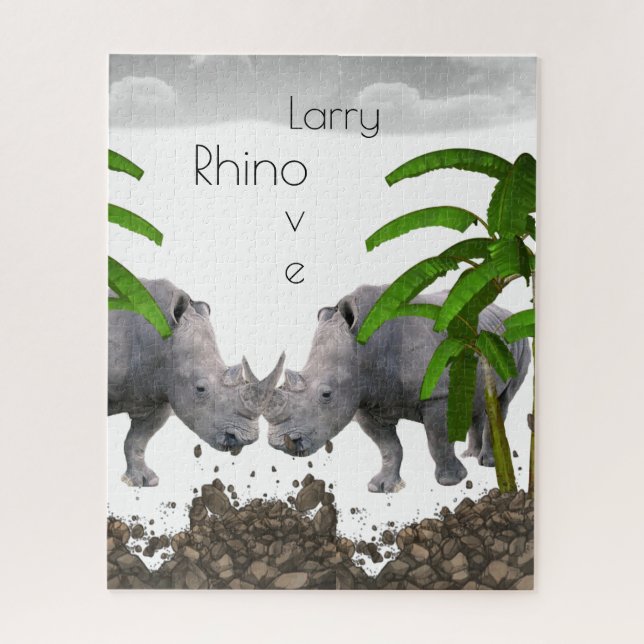 Puzzles Rhinoceros Liebe (Vertikal)