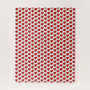 Puzzles Rote Herzen Frohen Valentinstag