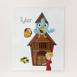 Puzzles School Bus Enseignant Bird