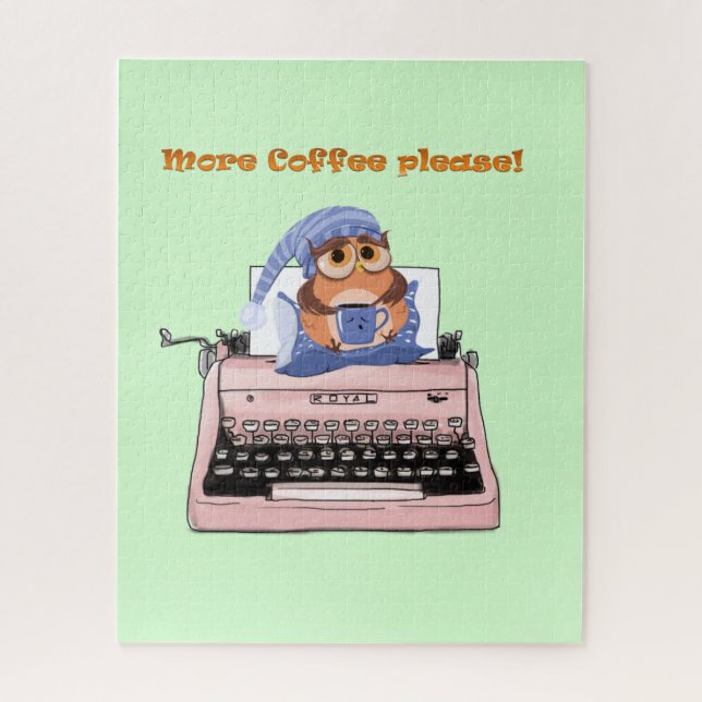 Puzzles Schreibmaschine mehr Kaffee bitte (Vertikal)