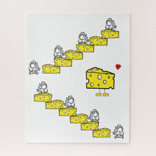 Puzzles Souris Fromage Cheesy Love Coeur
