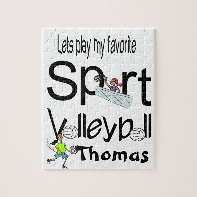 Puzzles Spielen wir unseren Lieblingssport Volleyb (Vertikal)