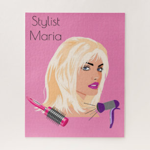 Puzzles Stylist Blow dyer Pinceau rose