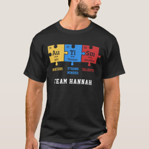 Puzzles-Team für personalisierte Autismus-Chemieel T-Shirt