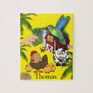 Puzzles Vache Poulets Oiseau Kitten Chien