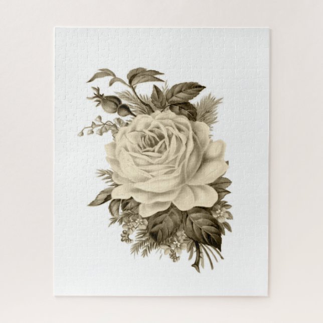 Puzzles Vintage Rose Floral (Vertical)