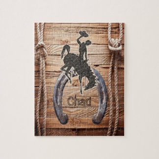 Puzzles Wood Rope Cowboy Horse Saddle