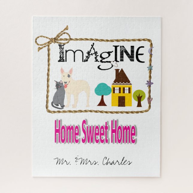 Puzzles Zuhause Sweet Zuhause, Dog Cat House (Vertikal)