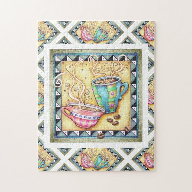 PUZZLESPIEL - COOLE BOHNEN! KAFFEE-KUNST (Vertikal)