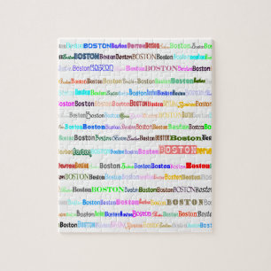 Puzzlespiel des Boston-Text-Entwurfs-II