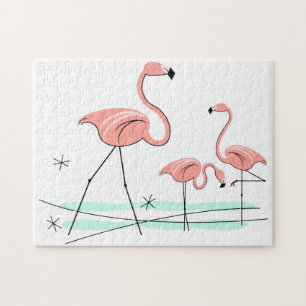 Puzzlespiel des Flamingo-Trios 2