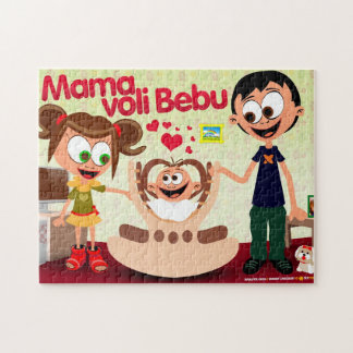 Puzzlespiel des Mama-Liebe-Baby-(Mutter Voli Bebu)