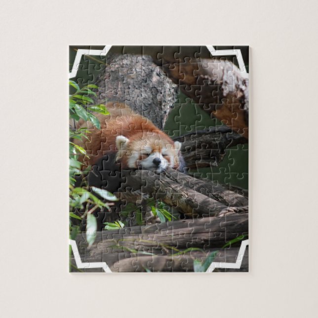 Puzzlespiel des Schlafenroten Pandas (Vertikal)
