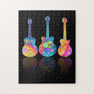 PUZZLESPIEL - GITARREN-REFLEXIONEN