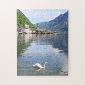 Puzzlespiel Hallstatt Stadt und See von Österreich