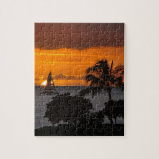 Puzzlespiel - hawaiischer Sonnenuntergang