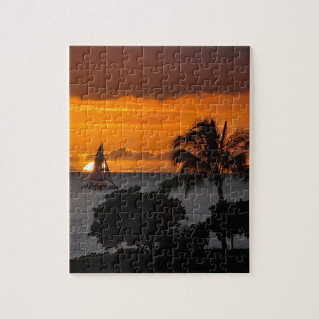 Puzzlespiel - hawaiischer Sonnenuntergang (Vertikal)