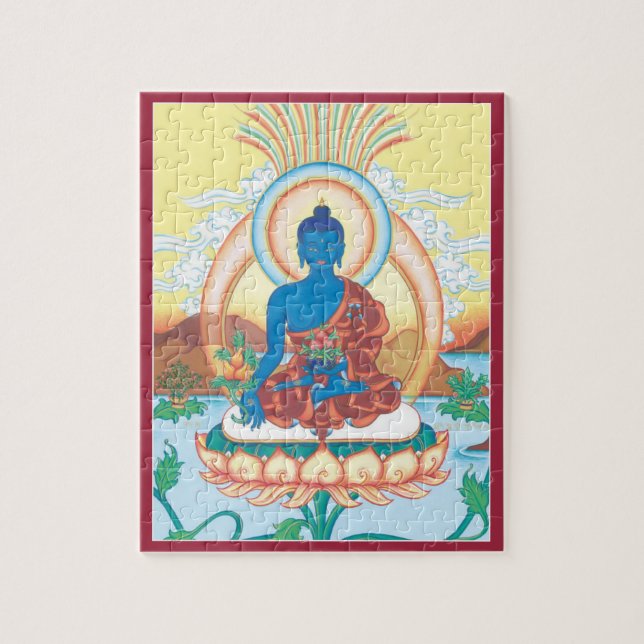 PUZZLESPIEL im ZINN - Medizin Buddha - heilender (Vertikal)