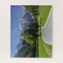 Puzzlespiel-Landschaft von Slowenien - Logar Tal