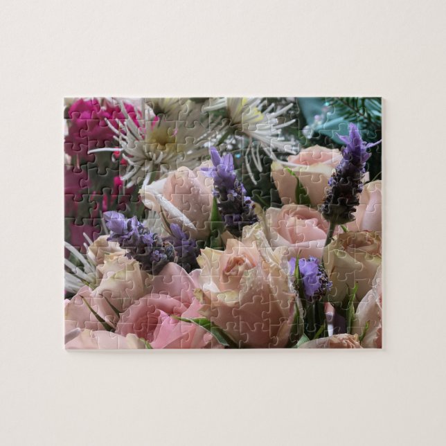 Puzzlespiel:  Lavendel Ostern Roses& (Horizontal)