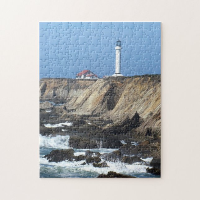 Puzzlespiel - Leuchtturm auf Klippe (Vertikal)